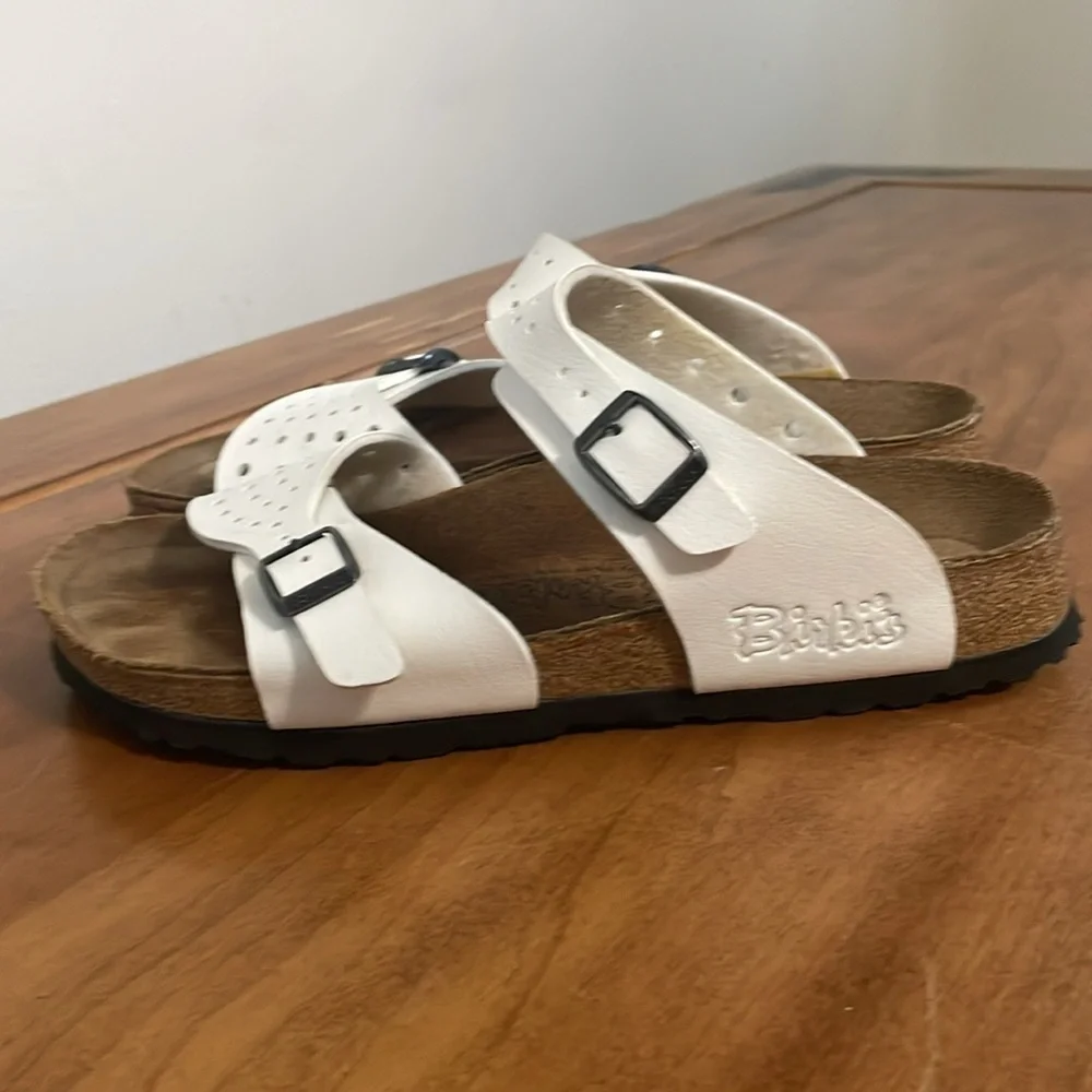 Birkenstock Birki’s Padded Slide Sandal White Freeport Size 8   39